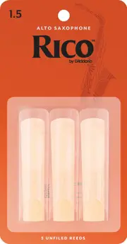 Rico Alto Sax Reeds, Strength 1.5, 3-pack