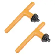 2 pcs Chuck Key 6mm Pilot- 12 Teeth for 1.5-13mm Drill Chuck Yellow