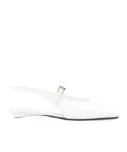 leather slingback ballet flats 36,37,38.5,38,40,36.5 white