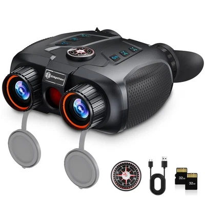 3D VR Night Vision Goggles with Electronic Compass, Rechargeable Binoculars 6...