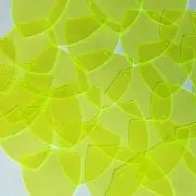 Shield Vinyl Shape 1.5" Yellow Go Go Fluorescent Edge Glow