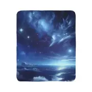 Starry Night Fleece Sherpa Blanket
