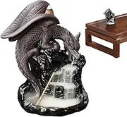 Dragon Backflow Incense Burner | Incense Fountain with 20 Incense Cones, Tweezers Mat,Dragon Diffuser for Aromatherapy, Meditation Dragon Water Fountain for Living Room Bedroom