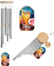 Coconut Juice Wind Chimes for Outside Soothing Melodic Tones Windchimes Memorial Windchimes with Wind Catcher Hanging Decor for Home Outside Garden Patio