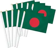 10 PCS Bangladesh Handheld Small Flag, Bangladeshis Hand held Mini Decor Decoration Banner
