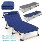 Reclining Bed Lounge Sun Beach Chair Adjustable Recliner Outdoor Folding Camping