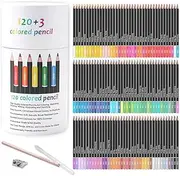 120 Colored Pencil Set Quality Soft Core Colored Leads for Adult Artists, Professionals, Wax-Based Color Pencils Ideal for Coloring Drawing Sketching Shading Blending