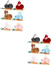 MERRYHAPY 12 Pcs Bunny Hairpin Easter Hair Clips Rabbit Hair Stuffed Animal for Hair Clip Easter Haircut Decor Duck Billed Hair Clips Hair Clips Mini Easter Egg Fillers Halloween Props Plush