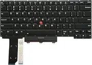 Intendvision Replacement US Keyboard for Lenovo ThinkPad E14 Laptop (2019 Year, Gen 2, Gen 3) - Black Backlight, No Frame