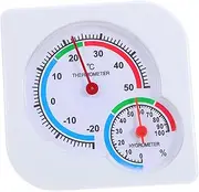 LAPYAPPE Thermometer Indoor Thermostat Indoor Temperature Gauge Temperature Humidity Meter Hygrometer Indoor Outdoor Temperature Gauge Room Temperature Monitor White Plastic