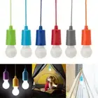 Pull Cord Light Portable LED Hanging Bulb Reading Closet 3 AAA Battery Operated