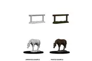 Wizkids Unpainted Deep Cuts Miniatures Horse & Hitch