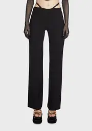 [RARE LONDON] Waist Strap Detail Tailored Trousers