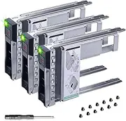DRIVECADDY 3-Pack - 3.5" Hard Drive Caddy with 2.5" to 3.5" HDD Adapter - Compatible for Dell PowerEdge Servers - T360 R360 T560 R660 R660xs R6615 R6625 R7615 R7625 R760 R760xs R760xd2