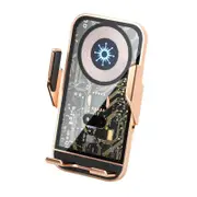 15w Fast Wireless Charger with Infrared Sensor for C10 Car Navigation - Transparent Stand