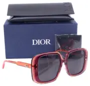 BRAND NEW CHRISTIAN DIOR DiorHighlight S3F 35A0 RED/SMOKE LENS SUNGLASSES 52-20