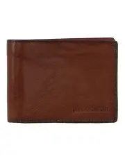 [PIERRE CARDIN] Leather Bi-Fold Wallet in Tan