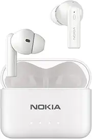 [Nokia] Wireless Earbuds, Bluetooth 5.3 Earphones in Ear with Dual ENC Noise Cancelling Mic,Touch Control Earbuds Deep Bass Stereo Sound, 20H Playtime Wireless Headphones, Black E3102Plus (White)