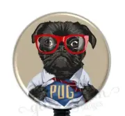 Pug Retractable Badge Reel, Pug Retractable Badge Holder, Pug Badge Reel GG1063B