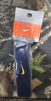 Nike Swoosh Headband Blue Yellow Maize Unisex U Of M UNIVERSITY MICHIGAN H