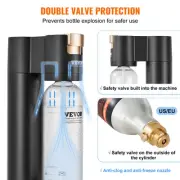 For Home Sparkling Water Maker Soda Machine with 1L BPA Free Bottle and 2 CO2