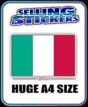 ITALIAN COUNTRY ITALY FLAG VINYL STICKER DECAL BIG A4 SIZE WORLD FLAGS