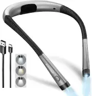 Glocusent Original Neck Reading Light LED 3 Color 6 Brightness Levels USB