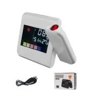 LED Digital Projection Alarm Clock Temperature Desk Time Date Display9925