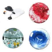 Snow Sled Inflatable Snow Tube Sled with Handles for Boys Girls Family Activity