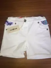 ROBERTO CAVALLI Kids Girls Shorts White 12M - AUTHENTIC / NEW WITH TAGS