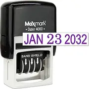 MaxMark Dater 4000 Self Inking Date Stamp - Purple