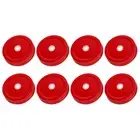 8Pcs Mason Jar Canning Cap, 70mm Regular Mouth Tin Plate Caps Inserts, Red