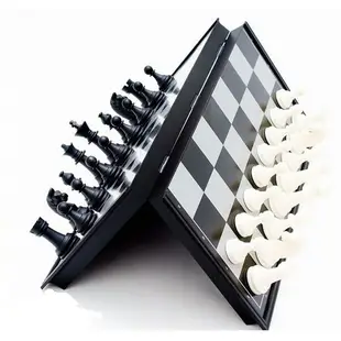 國際象棋 標準象棋 磁性 西洋棋 黑白色 折疊棋盤 小型/中型