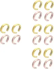 SEWOART 16 Pcs Magnetic Therapy Ring Adjustable Ring Generic Ring Expandable Toe Fingers Thumb Lymph Magnet Mens Rings Therapy Rings Magnetic Rings Ring Men Rings Alloy