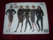 VOGUE #2579-LADIES DRAWSTRING JACKET-DRESS-PANTS-TOP & SKIRT PATTERN 8-12 FF
