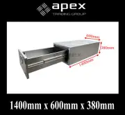 BRAND NEW ALUMINIUM FLAT PLATE TOOL BOX TRAY DRAWER -UTE TRUCK STORAGE-1400-380D