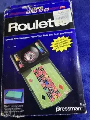 Pressman Roulette Travel Games To Go - Self Contained Roulette Wheel Vintage