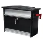 Mailboxes Mailsafe Aluminum Locking Wall Mount Mailbox MSK00BAM Black Medium Cap