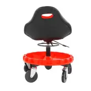 Height Adjustable Rolling Mechanic Stool 300LB Capacity Shop Work Chair For