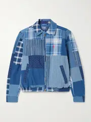[Polo Ralph Lauren] Polo Ralph Lauren - Patchwork Cotton-blend Jacket - Mid denim - x small x small Blue