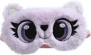 EXAOMBLE 1Pc Adorable Plush Sleeping Eye Mask Cartoon Big Eye Design Soft Light Blocking Eye Cover for Napping Travel and Resting for Men and Women Light