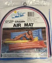 The Wet Set Vintage 1984 Inflatable Air Mat Float 72" X 27” INTEX New Sealed