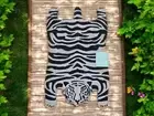 New Jungle WhiteTiger Shaped Door Mat Animal Indoor / Outdoor Entry Rug