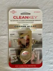 Copper Alloy “Clean Key” Key Chain Accessory For Avoiding Contaminated Surfaces