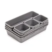 Cutlery Storage Tray Organizer Box Office Home Kitchen 8pcs Drawer Desk Set