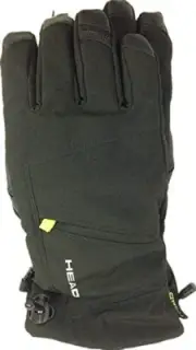 Head Men's DuPont Sorona Insulated Ski Glove With Pocket (Black/Lime,XS)