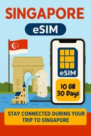 Best Singapore esim Data Travel e sim High-Speed 4G 30 Days 10 GB