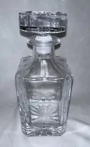 Royal Circleware Glass Liquor Decanter W/ Lid NEW