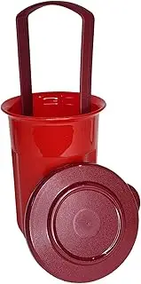 [Tupperware] Pick A Deli Pickle Mini Round 2 Cup Container with Strainer in Red and Wine
