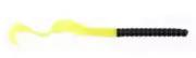 Berkley Powerbait Power Worm W/Curl Tail, Fish Lure, 7", Black Chartreu, 13 Pack